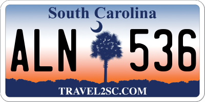 SC license plate ALN536