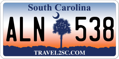 SC license plate ALN538