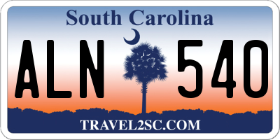 SC license plate ALN540