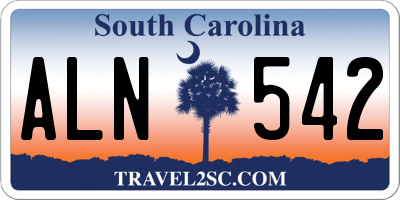 SC license plate ALN542
