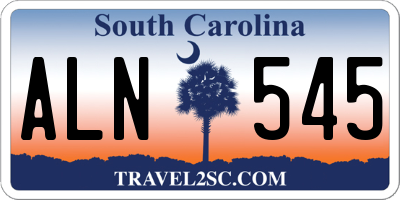 SC license plate ALN545