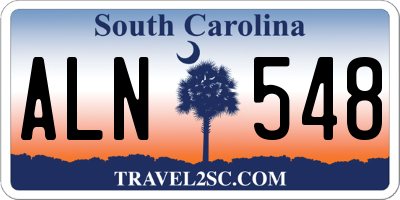 SC license plate ALN548