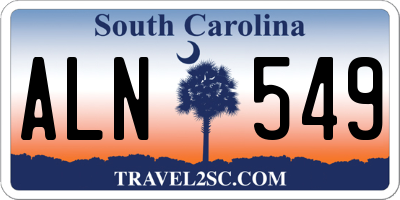 SC license plate ALN549