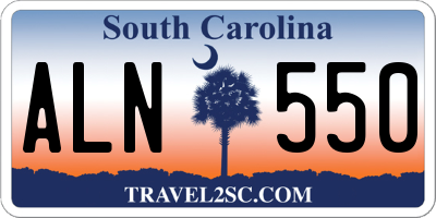 SC license plate ALN550