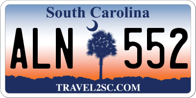 SC license plate ALN552