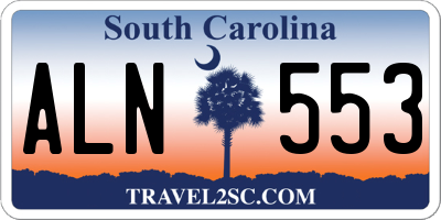 SC license plate ALN553