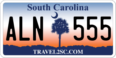 SC license plate ALN555
