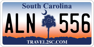 SC license plate ALN556