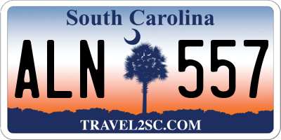 SC license plate ALN557