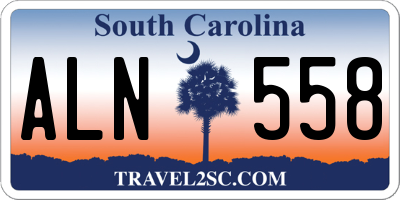 SC license plate ALN558