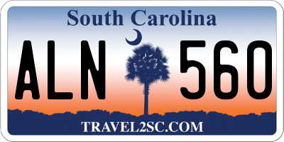 SC license plate ALN560