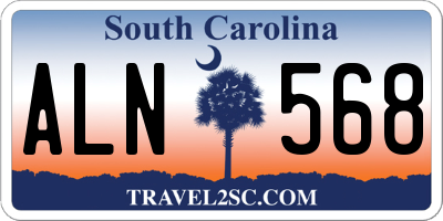SC license plate ALN568