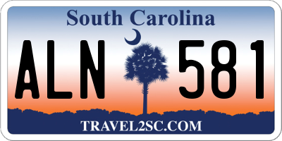 SC license plate ALN581