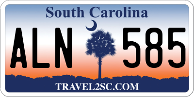 SC license plate ALN585