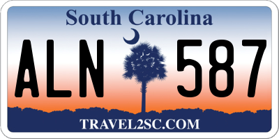 SC license plate ALN587