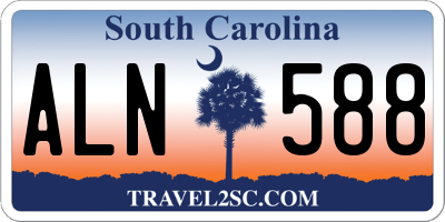 SC license plate ALN588