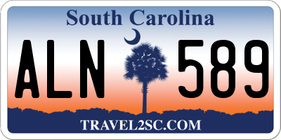 SC license plate ALN589
