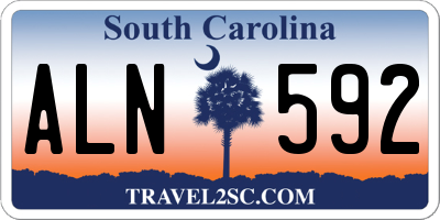 SC license plate ALN592