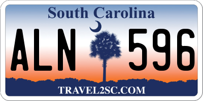 SC license plate ALN596