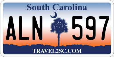SC license plate ALN597