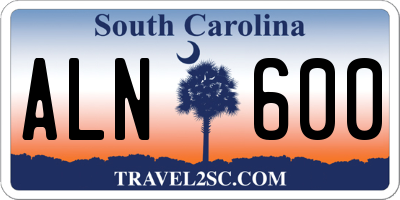 SC license plate ALN600