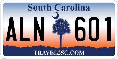 SC license plate ALN601