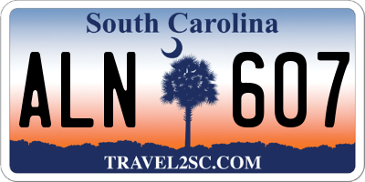 SC license plate ALN607