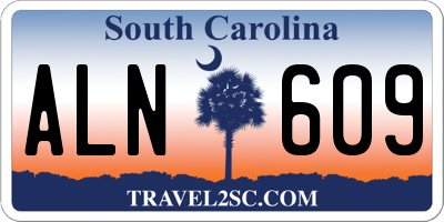 SC license plate ALN609