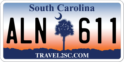 SC license plate ALN611