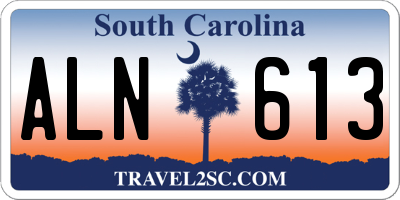 SC license plate ALN613