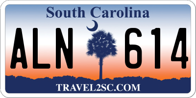 SC license plate ALN614