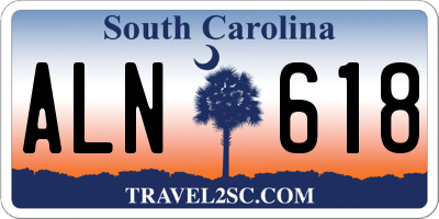 SC license plate ALN618