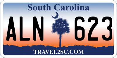 SC license plate ALN623