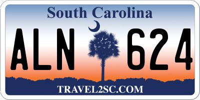SC license plate ALN624