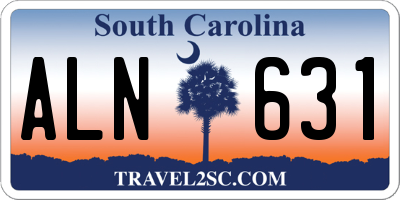 SC license plate ALN631