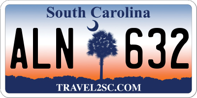 SC license plate ALN632