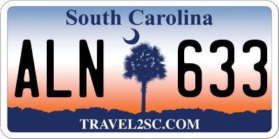 SC license plate ALN633
