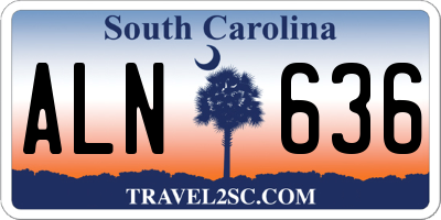 SC license plate ALN636