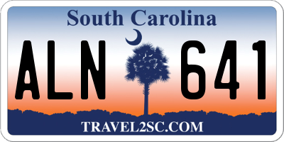 SC license plate ALN641
