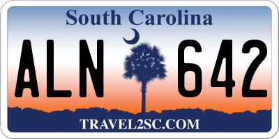 SC license plate ALN642