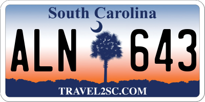 SC license plate ALN643
