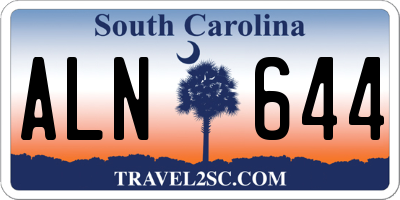 SC license plate ALN644