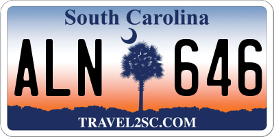 SC license plate ALN646