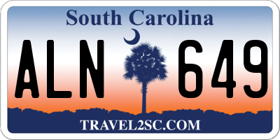 SC license plate ALN649