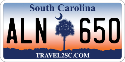 SC license plate ALN650