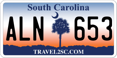 SC license plate ALN653