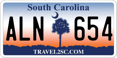 SC license plate ALN654