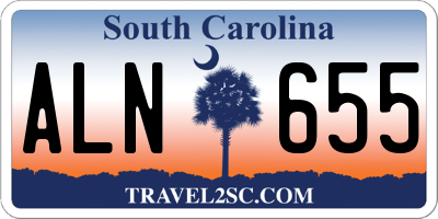 SC license plate ALN655