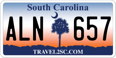 SC license plate ALN657