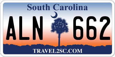 SC license plate ALN662